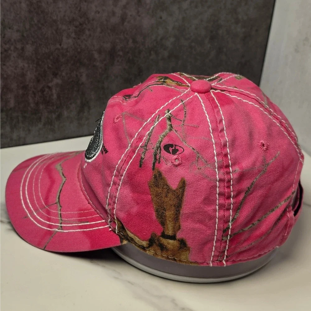 Mossy Oak Pink Camo Baseball Cap‎ Embroidered Logo Adjustable Hat OSFM